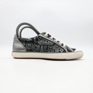 Coach Barrett Women's Size 6.5 Casual Lace Up Sneakers Fabric Cap Toe Shoes